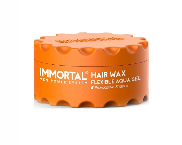 Immortal Hair Wax Flexible Aqua Gel – das ultimative Haarwachs für anspruchsvolles Styling. Mit einem kraftvollen Halt und einem verlockenden Duft bietet dieses Produkt eine makellose Anwendung, die keine Rückstände hinterlässt und sich mühelos entfernen lässt. Optimal geeignet für geschmeidige, elegante Frisuren, verleiht es Ihrem Haar ein natürliches Erscheinungsbild mit mittlerem Glanz.