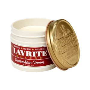 Die Layrite Supershine Cream ist eine hochglänzende Styling-Creme, die entwickelt wurde, um dem Haar einen glänzenden Look zu verleihen.