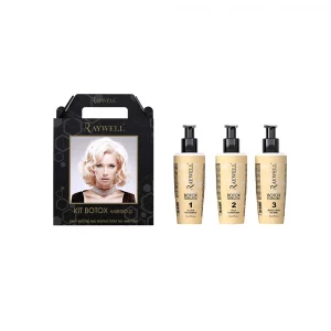 Die Raywell Kit Boto Hair Gold, mit Kapillar-Botulin, von italienischer Marke Raywell , ist speziell für zerfasertes, geschädigtes oder dünnes Haar formuliert.