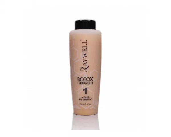 Shampoo Boto Hairgold 1, ein Shampoo, das Teil des Hairgold Boto-Systems von Raywell ist. Das Shampoo ist speziell formuliert, um das Haar zu reinigen, zu pflegen und ihm Feuchtigkeit zu spenden. Raywell Shampoo Boto Hairgold 1 enthält Inhaltsstoffe, die das Haar sanft reinigen, ohne es auszutrocknen. Es hilft dabei, Unreinheiten und Rückstände zu entfernen, während es gleichzeitig das Haar mit Feuchtigkeit versorgt und ihm Glanz verleiht. Das Shampoo ist auf die Bedürfnisse von geschädigtem oder strapaziertem Haar abgestimmt und hilft, die Haarstruktur zu verbessern und Frizz zu reduzieren.