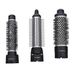 Moser Airstyler Pro, das heißes oder kaltes Luftgebläse erzeugt und gleichzeitig Bürsten oder andere Aufsätze verwendet, um das Haar zu trocknen, zu glätten, zu locken oder Volumen zu verleihen.